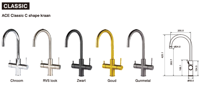Classic C 2-in-1 kraan