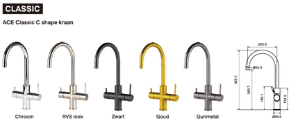 Classic C 2-in-1 kraan