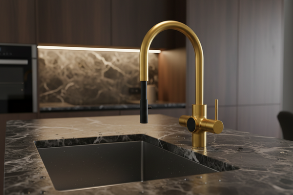 Unito Orbit Touch LED 3-in-1 kraan | Lava G2 8L Kokendwaterkraan met Orbit Pull-Out Kraan
